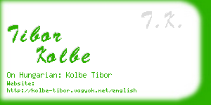 tibor kolbe business card